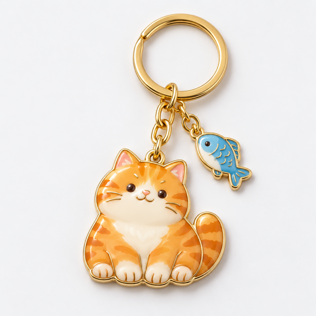 Tabby Cat Keychain